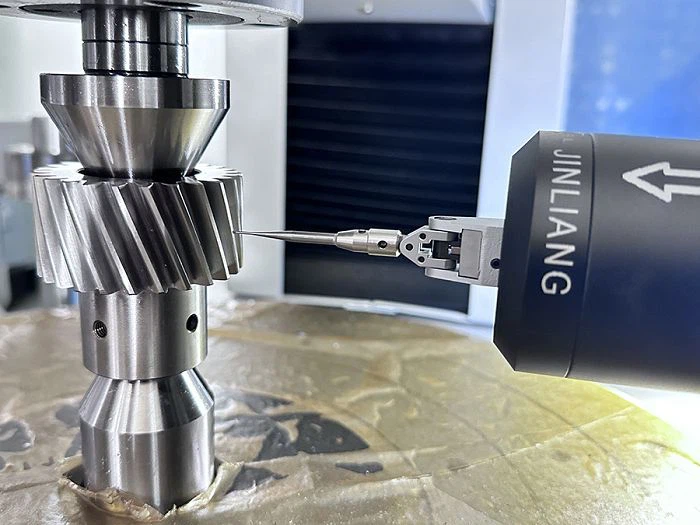 Precision gear inspection using measuring equipment