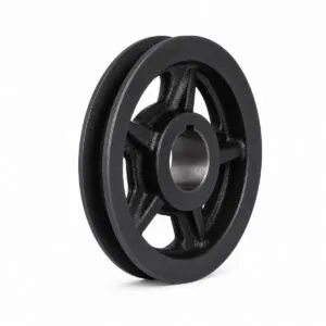 Single groove cast iron V-belt pulley with keyed bore