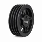 Four groove cast iron V-belt pulley with keyed bore