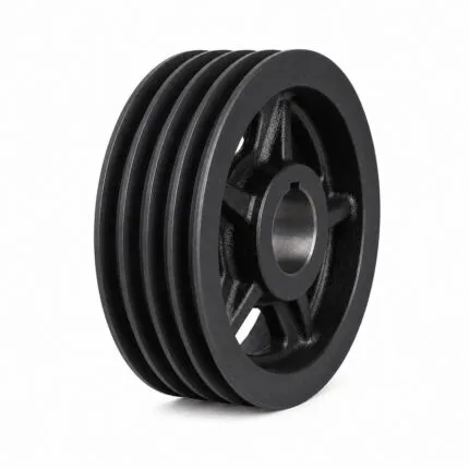 Four groove cast iron V-belt pulley with keyed bore