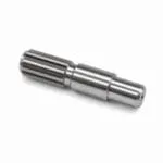 CNC machined steel splined shaft with straight external spline and turned journals