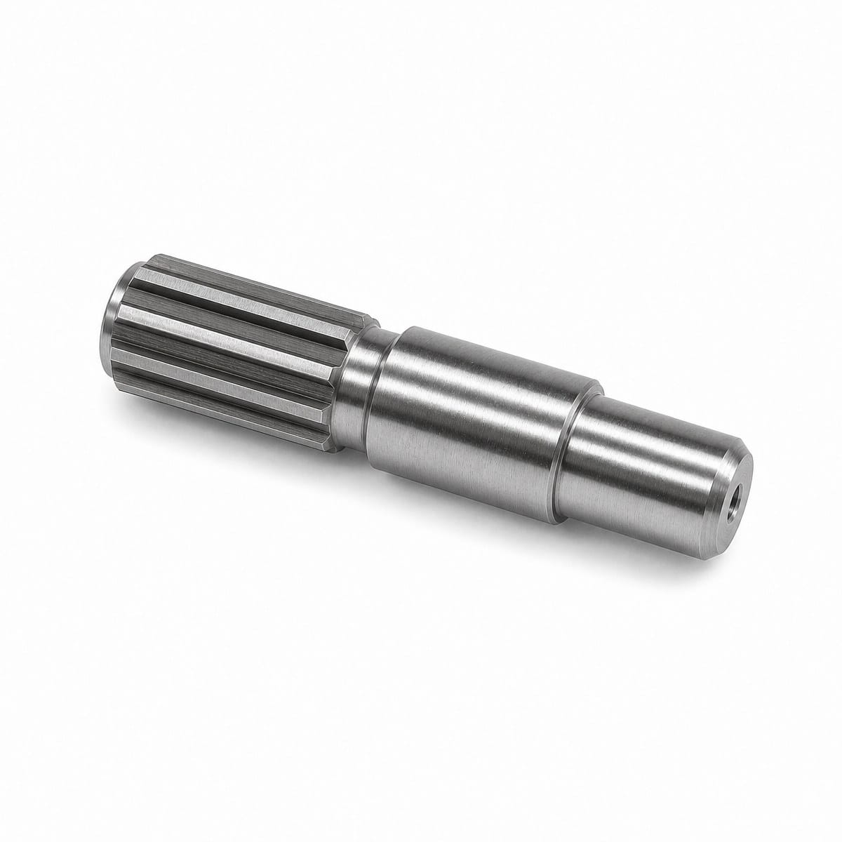 Custom Splined Shaft CNC machined steel splined shaft with straight external spline and turned journals