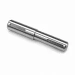 CNC turned steel keyed shaft with a milled keyway at each end