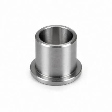 Precision CNC turned and bored steel flanged bushing