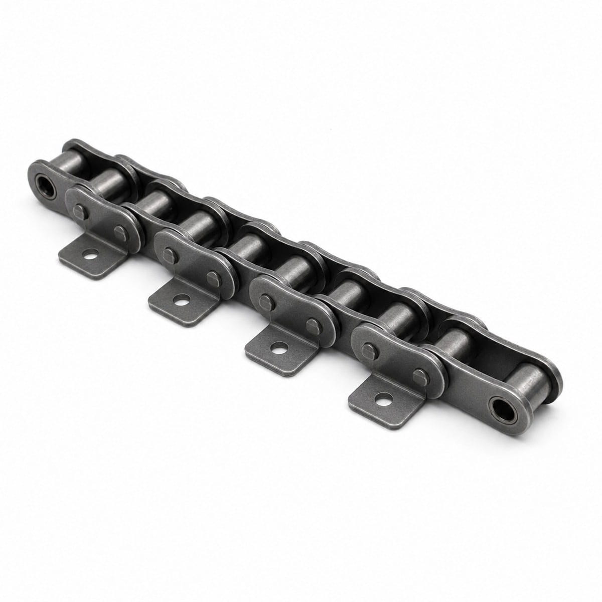 Conveyor Chain with A1 Attachment Double pitch conveyor chain with A1 bent attachment plates on one side