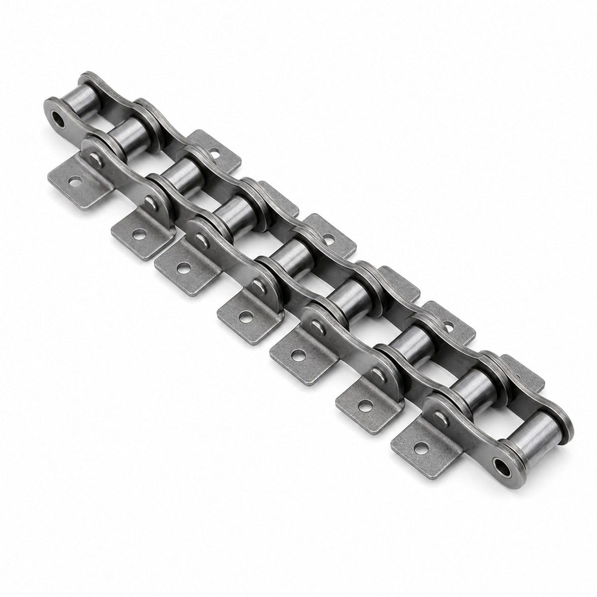 Conveyor Chain with K1 Attachment Double pitch conveyor chain with K1 bent attachment plates on both sides