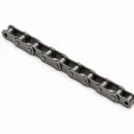 Double pitch roller conveyor chain with straight side plates