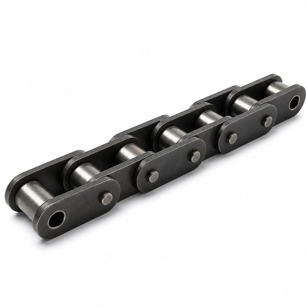 Heavy-Duty Engineering Conveyor Chain Heavy-duty engineering conveyor chain with straight side plates and hardened rollers