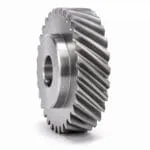 Right-hand steel helical gear with hub and bore