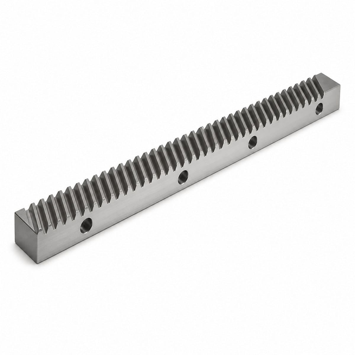 Helical Precision Gear Rack Precision helical gear rack in ground steel with counterbored mounting holes
