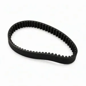 HTD rubber timing belt with curvilinear teeth