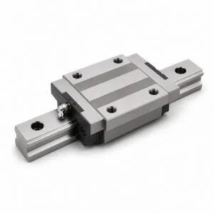 Flange type linear guide carriage block on rail