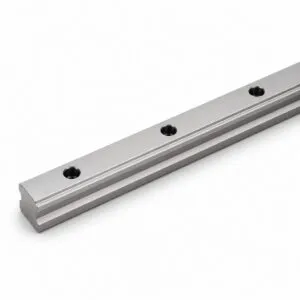 Profile linear guide rail with counterbored mounting holes
