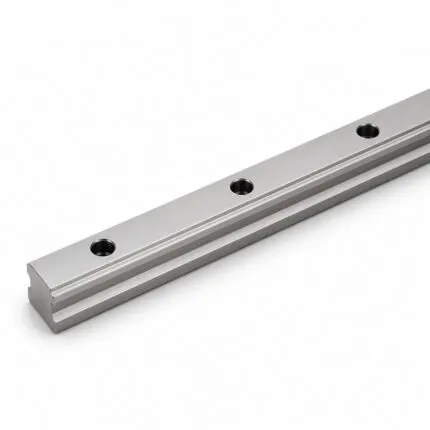 Profile linear guide rail with counterbored mounting holes