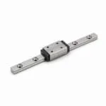 Miniature narrow linear guide block on stainless steel rail