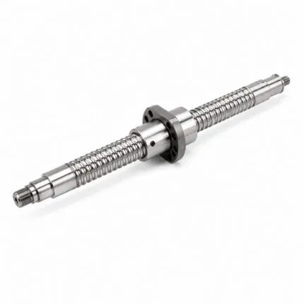 SFU ball screw with single flanged ball nut on ground screw shaft