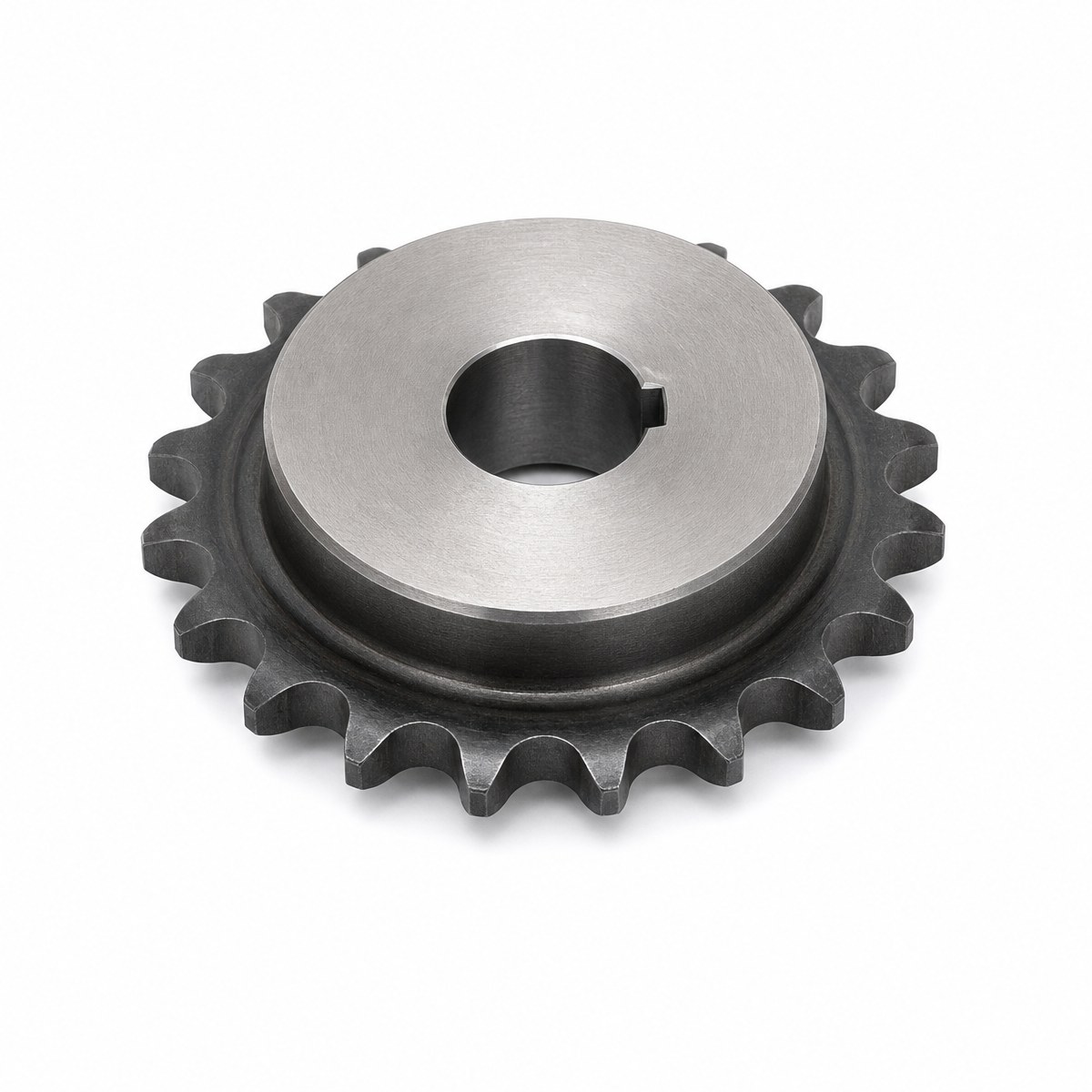 Simplex Sprocket Simplex roller chain sprocket with hub and keyed bore