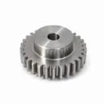 Steel spur gear with raised hub and plain bore