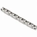 Stainless steel double pitch conveyor chain for corrosive and washdown environments
