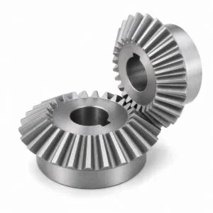 Straight bevel miter gear pair 1:1 with keyed bores