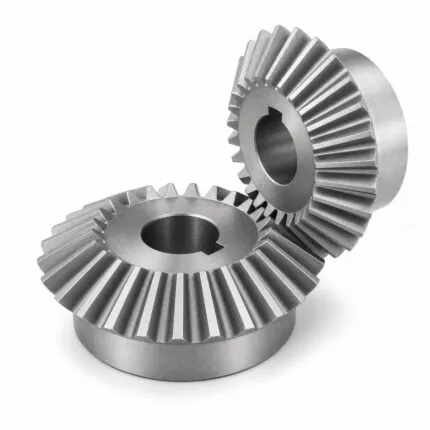 Straight bevel miter gear pair 1:1 with keyed bores