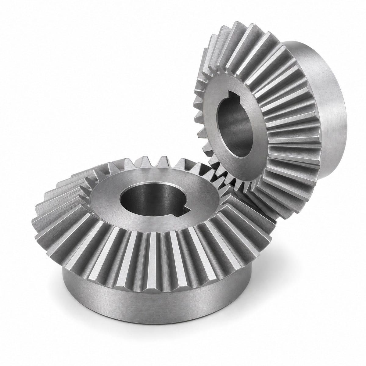 Straight Bevel Miter Gear Set Straight bevel miter gear pair 1:1 with keyed bores