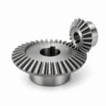 Straight bevel gear and pinion reduction set with keyed bores