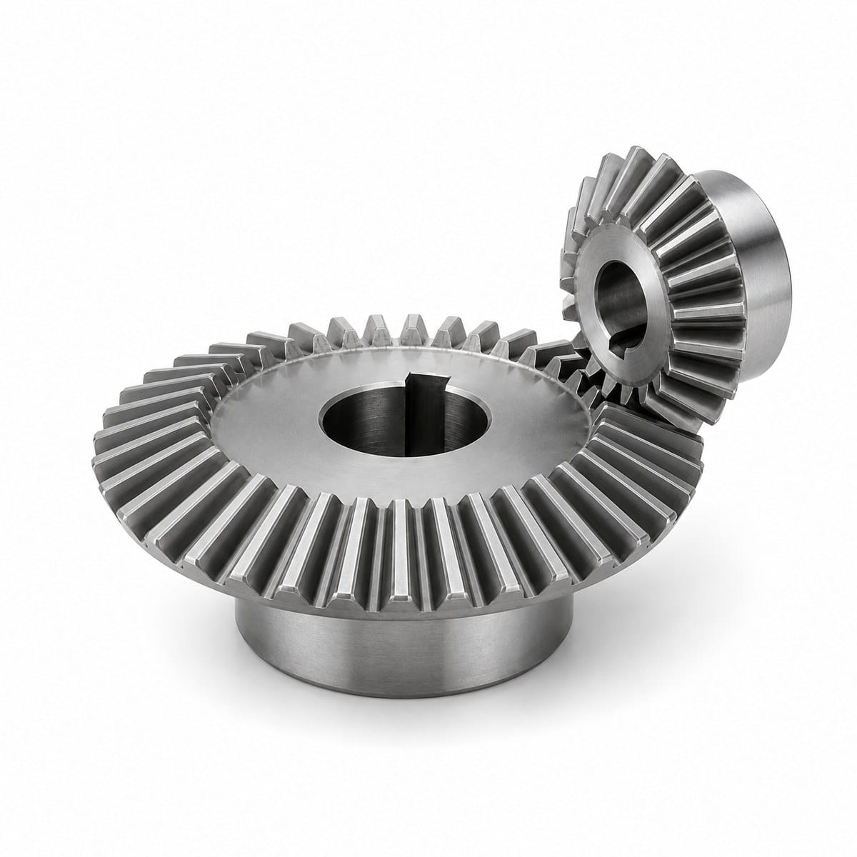 Straight Bevel Reduction Gear Set Straight bevel gear and pinion reduction set with keyed bores