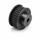 Inch pitch XL L H MXL timing pulley in black-oxide steel with flanges
